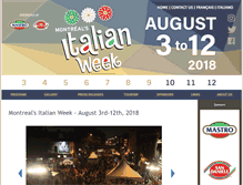 Tablet Screenshot of italianweek.ca